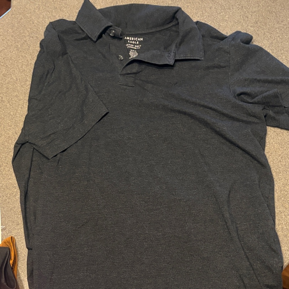 American Apparel Men's Dark Gray Polo Shirt